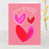 "愛してる" カード。 カード (黄色い花)