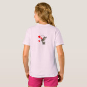 "愛してる！" ガールズTシャツ Tシャツ (裏面フル)