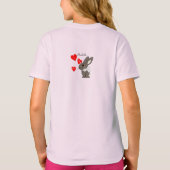 "愛してる！" ガールズTシャツ Tシャツ (裏面)