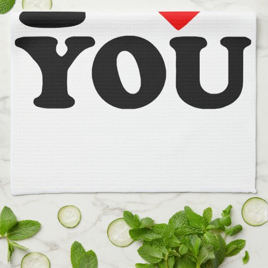 愛してる キッチンタオル (折り畳み)