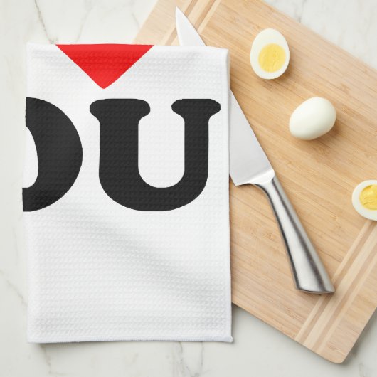 愛してる キッチンタオル (四つ折り)