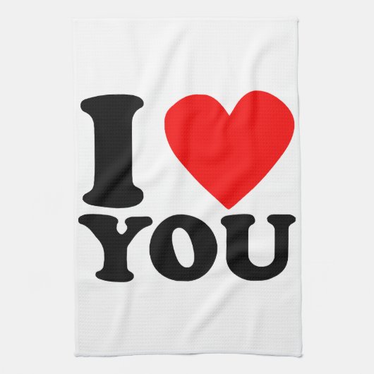 愛してる キッチンタオル (縦)