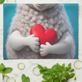 愛してる キッチンタオル (折り畳み)