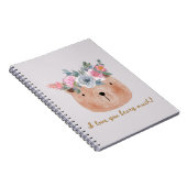 愛してる!クマとフローラリース ノートブック (右側)