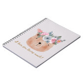 愛してる!クマとフローラリース ノートブック (左側)
