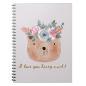 愛してる!クマとフローラリース ノートブック (正面)
