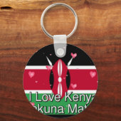 愛してる!ケニアハクナマタタ キーホルダー (正面)