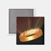 「愛してる」ゴールドリング マグネット (正面/裏面)