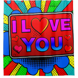 愛してる シャワーカーテン