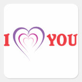 愛してる スクエアシール (正面)