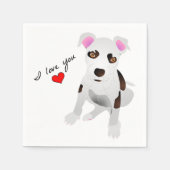 愛してる スタンダードカクテルナプキン (正面)