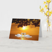 愛してる、スワンたち カード (黄色い花)