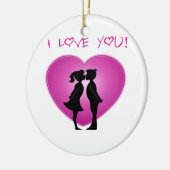 愛してる セラミックオーナメント (左)