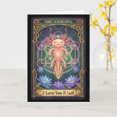 愛してる タロットカード アクソロトル 神聖な幾何学 カード (黄色い花)