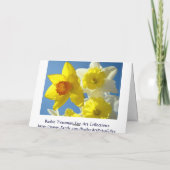愛してる！ダフォディルフラワー春ブルースカイ カード (裏面)