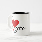 愛してる ツートーンマグカップ (正面左)