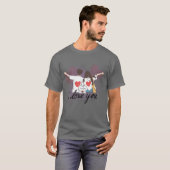 「愛してる」デザインのペアTシャツ Tシャツ (正面フル)