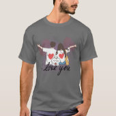 「愛してる」デザインのペアTシャツ Tシャツ (正面)