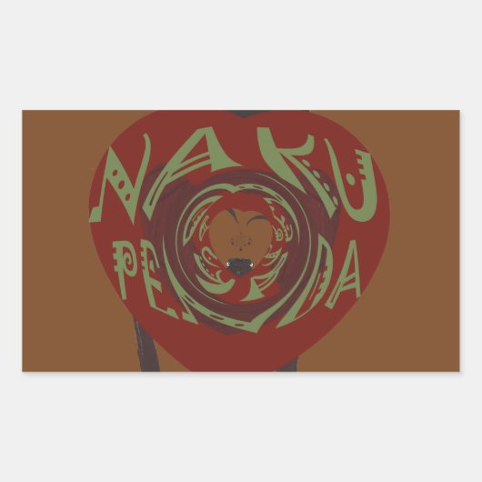 愛してる！ナクペンダサナ 長方形シール (正面)