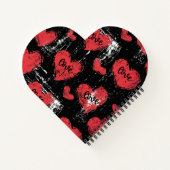 愛してる ハート型 スパイラル ノートブック (裏面)