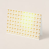 愛してる - ハート ゴールド 箔カード (正面)