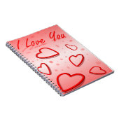 「愛してる」ハート ノートブック (右側)