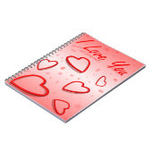 「愛してる」ハート ノートブック (左側)
