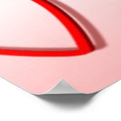 「愛してる」ハート ポスター (角)