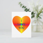 「愛してる」ハート ポストカード (スタンド正面)