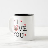 「愛してる」バレンタインカスタムの写真 ツートーンマグカップ (正面左)