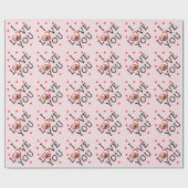 「愛してる」バレンタインカスタムの写真 ラッピングペーパー (フラット)