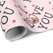 「愛してる」バレンタインカスタムの写真 ラッピングペーパー (ロールコーナー)