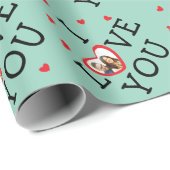 「愛してる」バレンタインカスタムフォトラッピング紙 ラッピングペーパー (ロールコーナー)