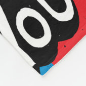 愛してる。バレンタインレタリングの手のパターン フリースブランケット (角)