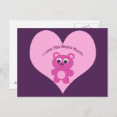 愛してる！ピンクベア ポストカード (正面/裏面)