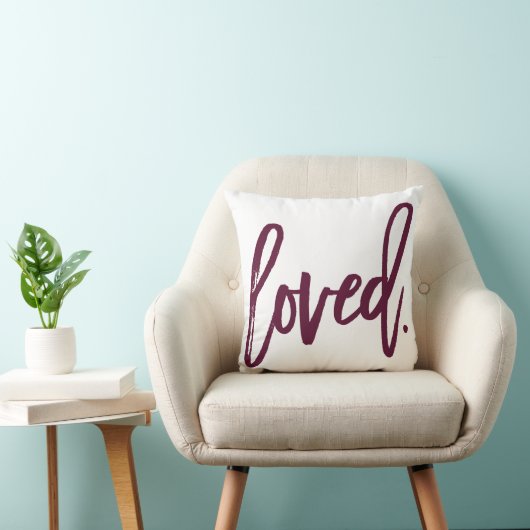 愛してる。ブルゴーニュモダントレンディースクリプトタイポグラフィ クッション (椅子)