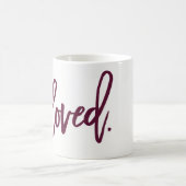 愛してる。ブルゴーニュモダントレンディースクリプトタイポグラフィ モーフィングマグカップ (中央)