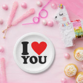 愛してる ペーパープレート (パーティー)