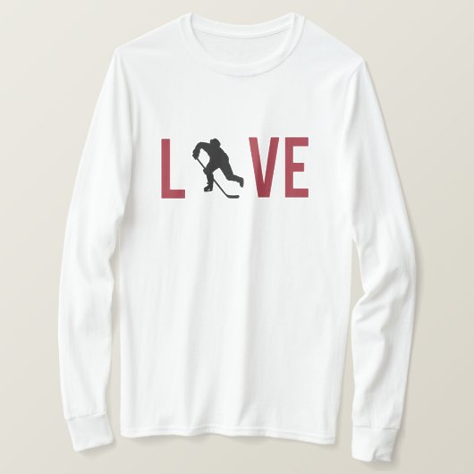 愛してる、ホッケー Tシャツ (デザイン正面)