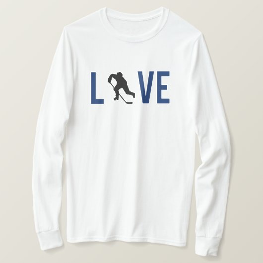 愛してる、ホッケー Tシャツ (デザイン正面)