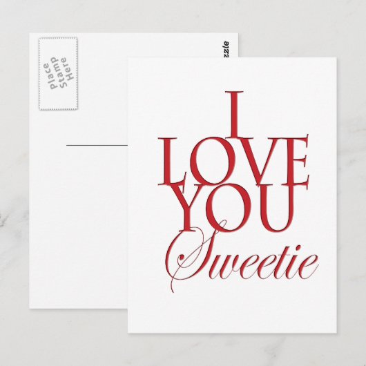 愛してる ポストカード (正面/裏面)