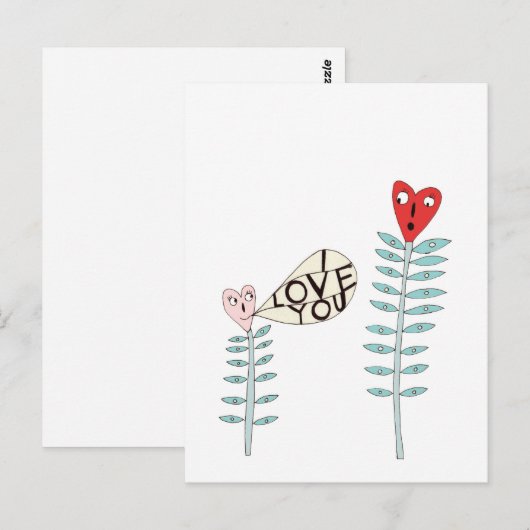 愛してる ポストカード (正面/裏面)