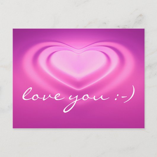 愛してる :-) ポストカード (正面)