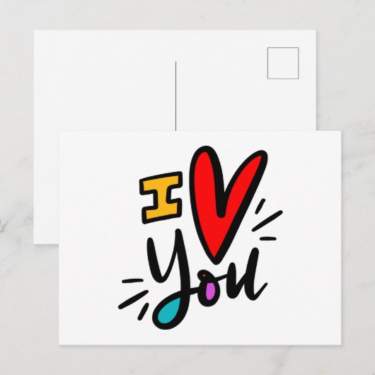 愛してる ポストカード (正面/裏面)