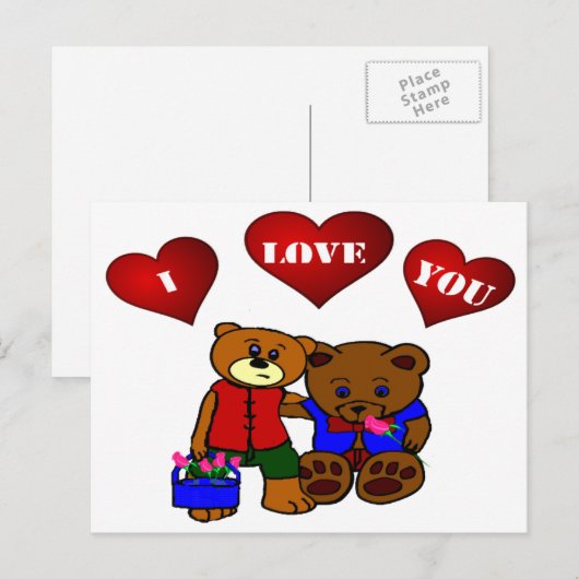 愛してる ポストカード (正面/裏面)