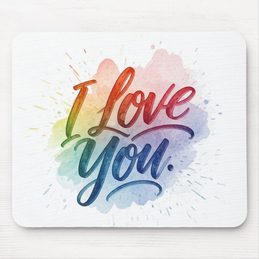 愛してる マウスパッド (正面)