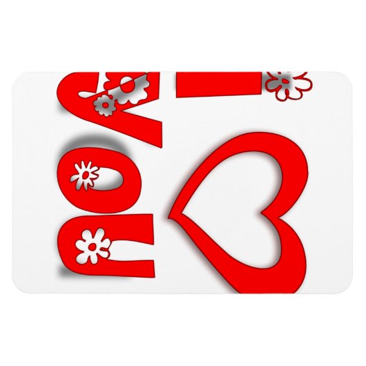 愛してる マグネット (横)