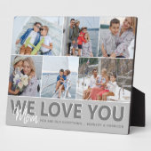 「愛してる」ママ写真集 |パーソナライズされた | フォトプラーク (側面)