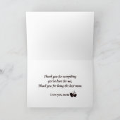 「愛してる、ママ」カスタム写真折りたたみホリデーカード シーズンカード (内部)