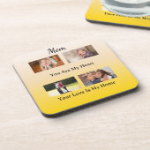 愛してる ママ － ミニマリスト フォー フォト コースター (左側)